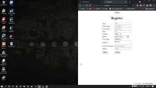 WEB development , Creating a simple Registration page..
