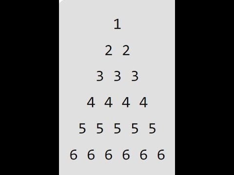 Number Tringle Pattern Program in java