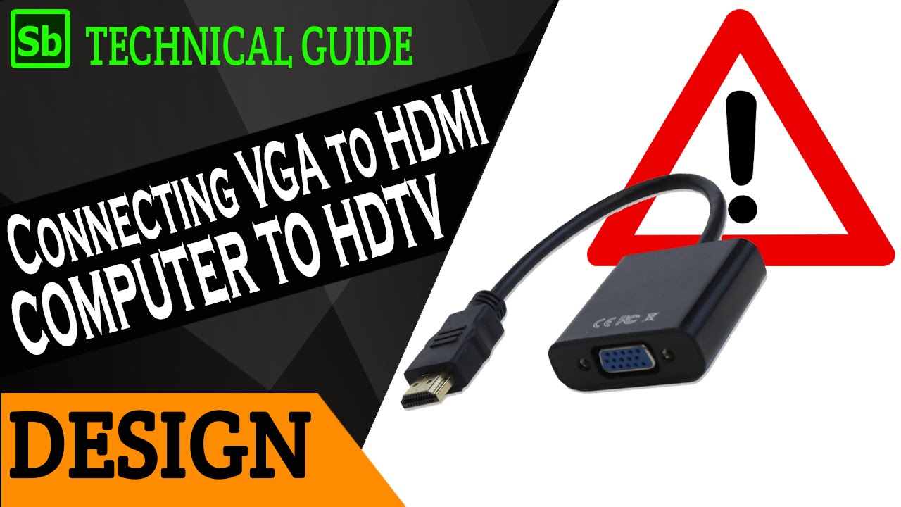 VGA adopter wrongly VGA to HDMI - YouTube