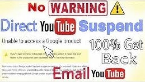 How To Return YouTube Terminated Suspended Chanel  100% Unable To Access a Google Product