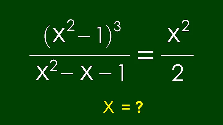 A Nice Algebra Problem | Math Olympiad Solve for x=?