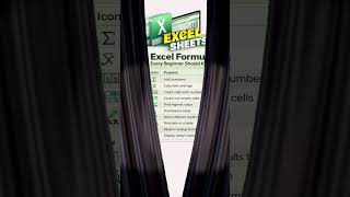 10 Excel Formulas Every Beginner Must Know | Excel Tips & Tricks #Shorts #exceltips #datamanagement