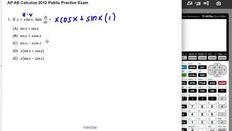 AP AB Calculus 2012 Multiple-Choice 1