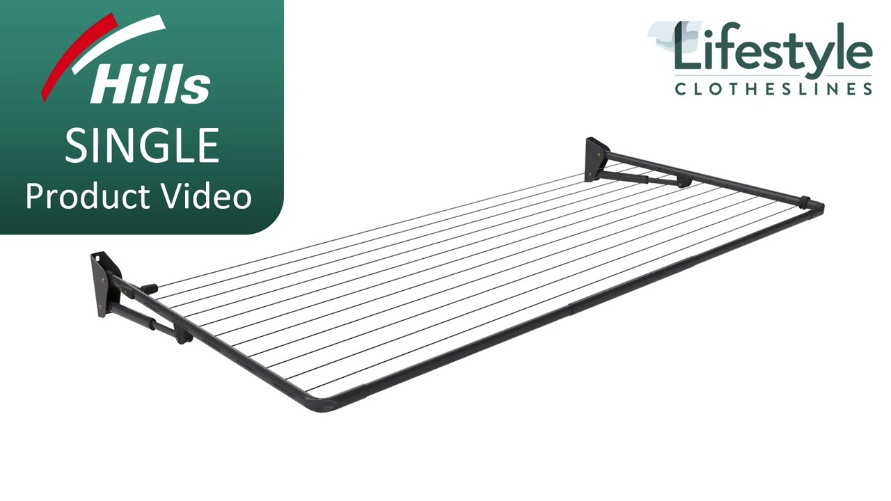 Hills Single Folding Clothesline Product Video