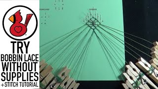 TRY BOBBIN LACE WITHOUT SUPPLIES/STITCHES TUTORIAL Video #220