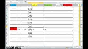 Additional features of Excel reminder tracking spreadsheet (Video 2 of 3)