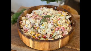 Salad with tortellini and chicken, simple and delicious #salad #party