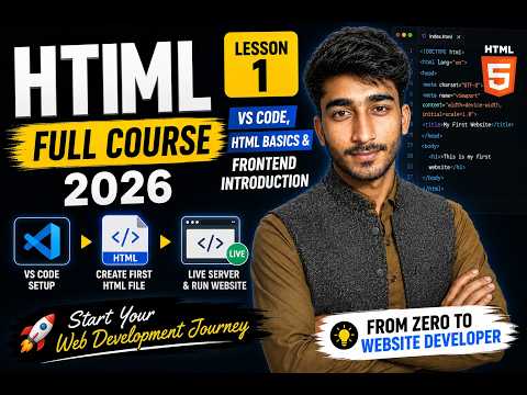 HTML Full Course for Beginners 2026 | Episode 1 — VS Code Setup & How Websites Work