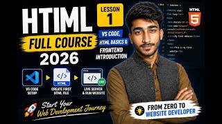 HTML Full Course for Beginners 2026 | Episode 1 — VS Code Setup & How Websites Work