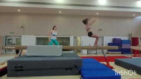 back handspring layout step out on beam