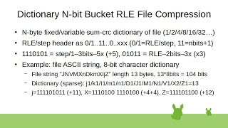 Dictionary N-bit Bucket RLE-STEP File Compression