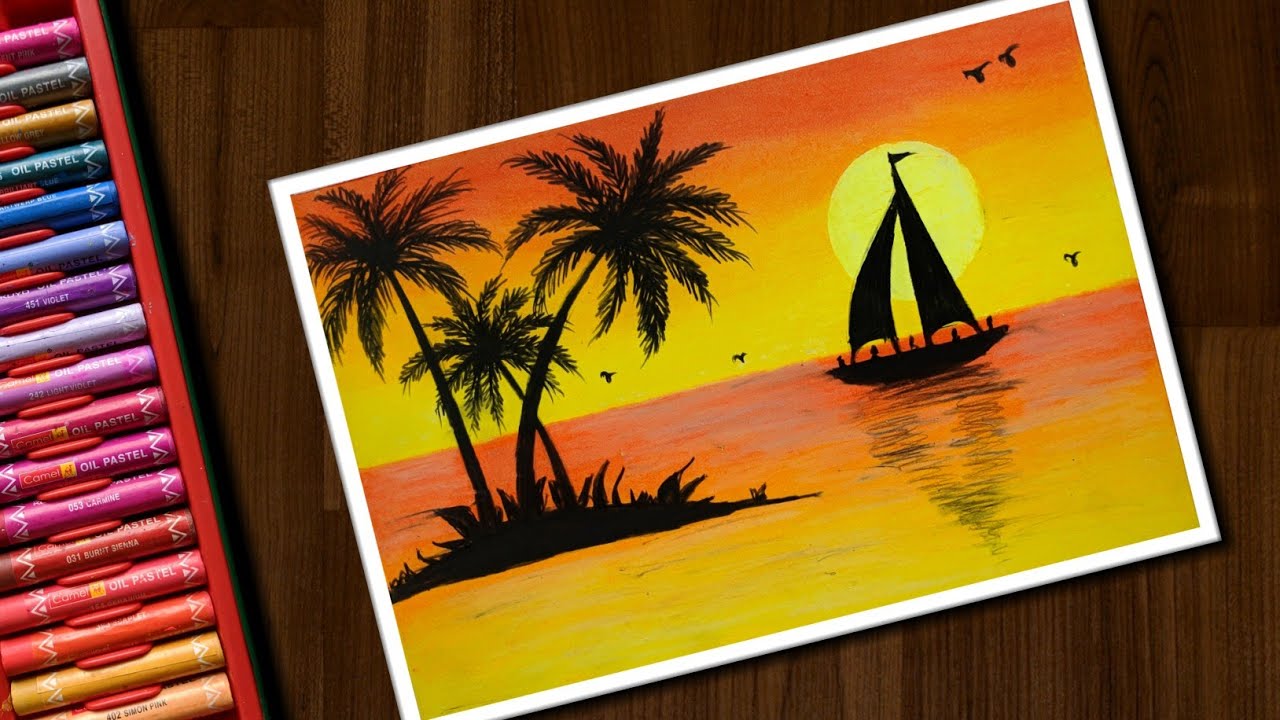 Featured image of post Beginner Easy Oil Pastel Drawings Sunset