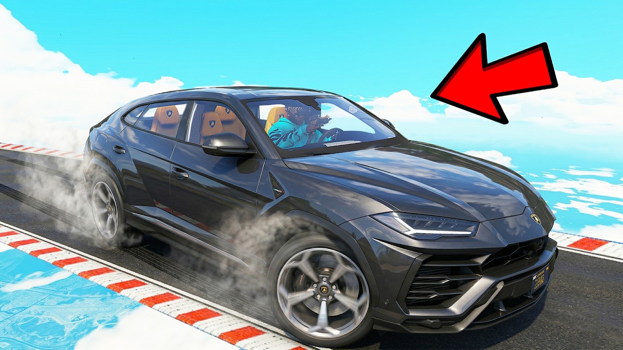 RACING IN MY BIG BLACK LAMBORGHINI URUS GTA 5