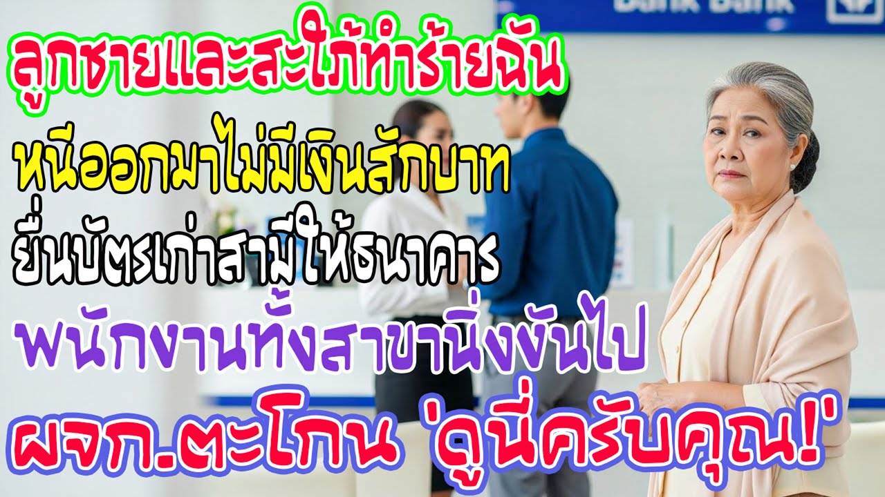 ถูกทำร้าย หนีออกมาไร้เงิน ยื่นบัตรเก่า…ผู้จัดการตะโกน “คุณผู้หญิง!”
