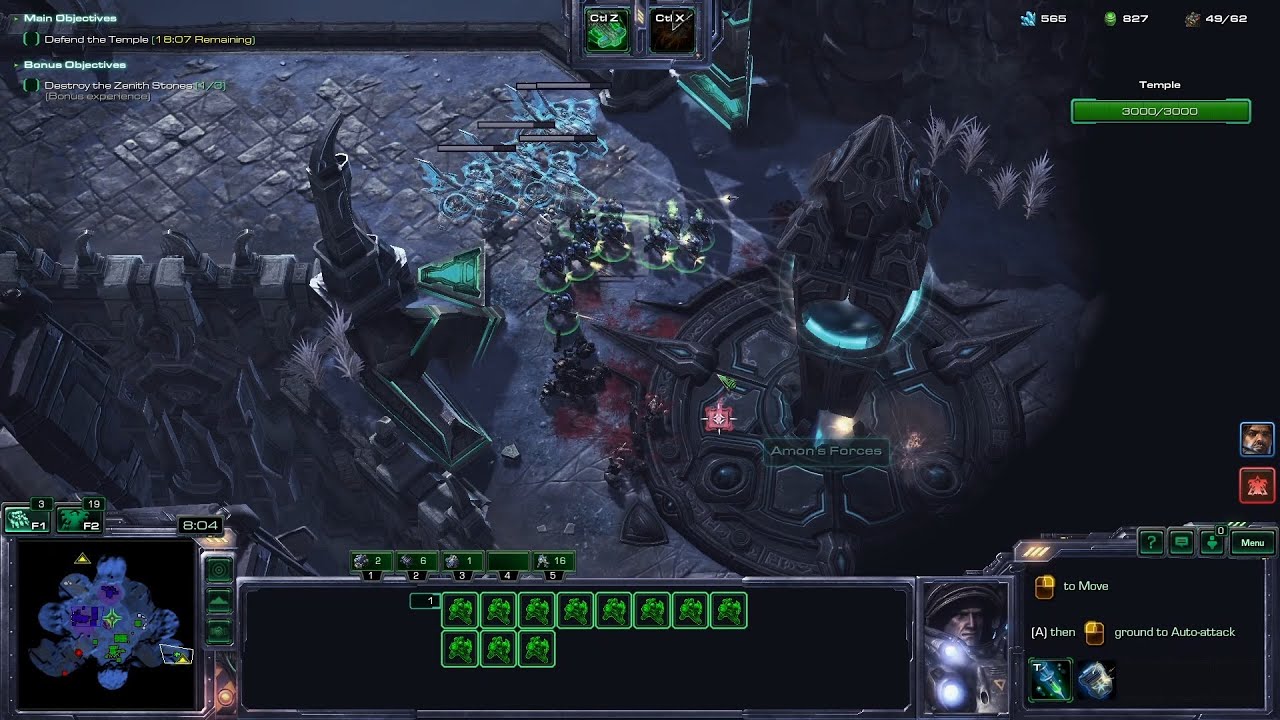 StarCraft 2 Co-op Brutal Temple of the Past | Raynor ft. Zagara – Bio Firepower + Zerg Swarm Defense