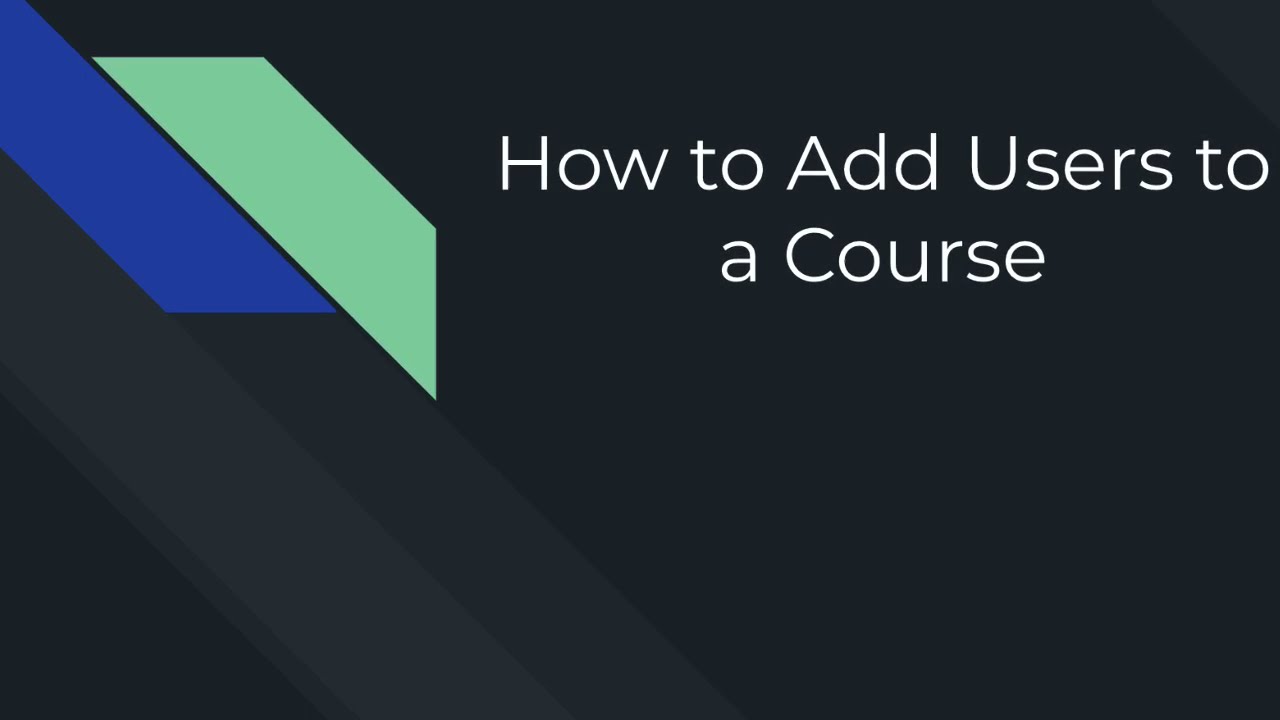 How to add a user to a Canvas Course