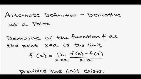 Calculus - 3.1 Derivative of a Function (Part 1)