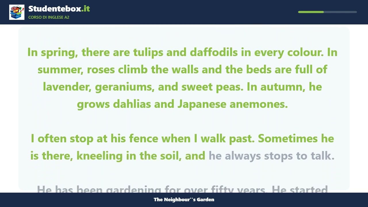 Video thumbnail: The Neighbours' Garden — English A2