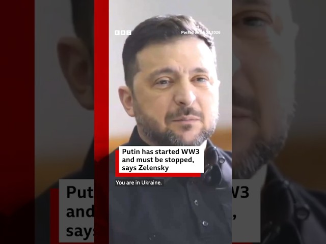 Putin has already started World War Three, Zelensky says. #Ukraine #Russia #BBCNews