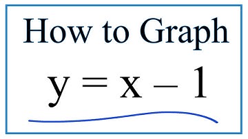 How to Graph y = x - 1