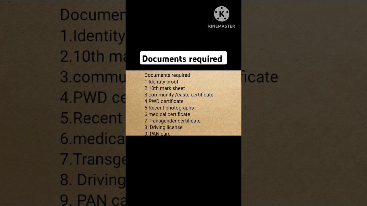 Documents required for gds verification 