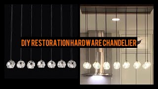 DIY copycat Restoration Hardware Crystal Chandelier