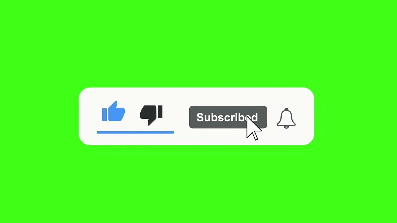 Subscribe Button Green Screen Videos For YouTube Videos 