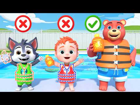 Reglas de Seguridad de la Piscina | Canciones Infantiles | Bebé Leo - Canciones Para Niños