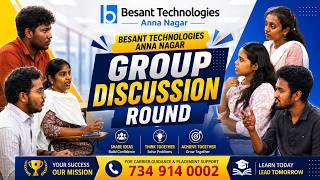 🔥 Group Discussion Round at Besant Technologies Anna Nagar 🔥Real-time GD experience 💼