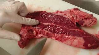 牛サガリ肉の下処理