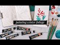 painting winter foliage with arteza gouache