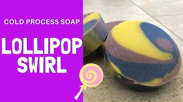 lollipop swirl cold process soap my 2nd attempt | Lavender Cedar-wood and Lemon grass essential oils