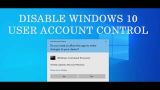 How to disable Windows User Account Control in Windows 10 | Windows 10 tricks How to disable Windows User Account Control in Windows 10 | Windows 10 tricks