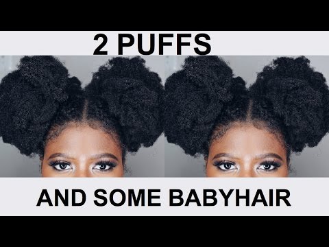 2 in 1 Afro Puff Hairstyle - Two In One Afro Puff Hairstyle - Beauty  Bulletin