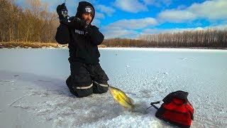 Fish JUMPS Out of Ice Fishing Hole