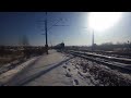 Электровоз ЭП1-155 со скорым поездом №012Й Самара-Владивосток на зимнем Транссибе.