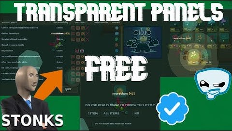 STARVE.IO  FREE TRANSPARENT PANELS SCRIPT !!