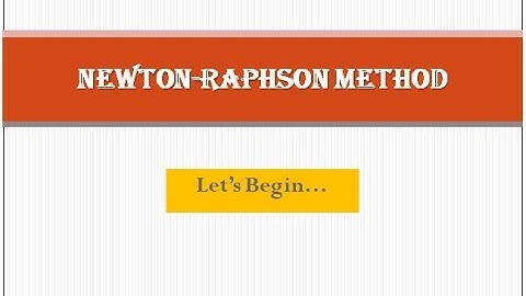 Newton-Raphson Method