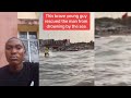 A Brave Young Guy Rescued The Man From Drowning By The Sea😭💔