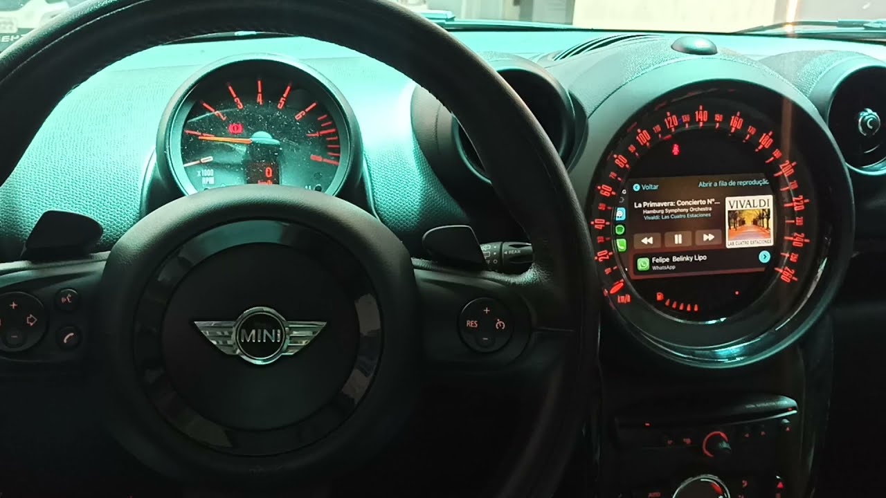 Mini Countryman 2015 - Instalação CarPlay + Android Auto + Camera de ré - ArtsomAuto