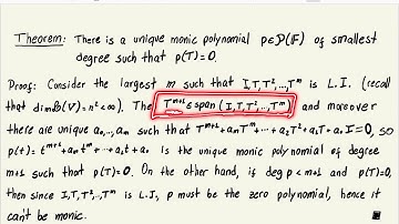 Definition of minimal polynomial