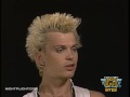 Capture de la vidéo Billy Idol Interview - Night Flight  - Violence