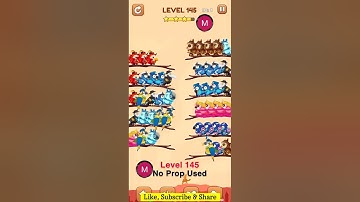 #bird #sort 2 #color #puzzle #level 145 #colour #gaming #viral #trending #shorts #solution #birdsort