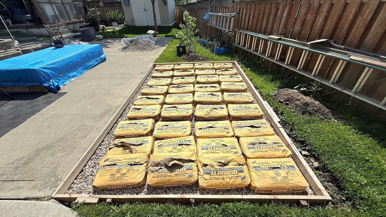 11.5’ x 7.5’ x 4” Dry Pour Concrete Slab - From Start to Finish.