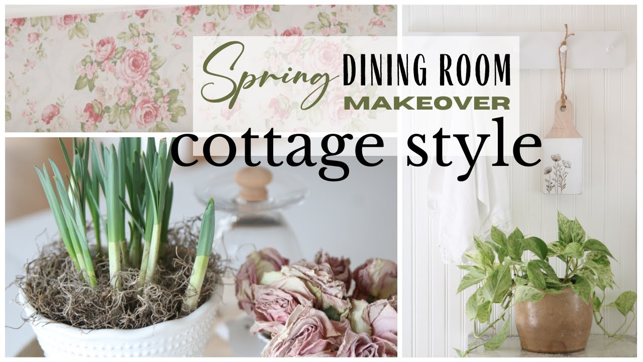 Spring Dining Room Makeover ~ Cottage Style Dining Room ~ Dining Room Refresh ~ Cottage Core Decor