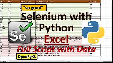 Selenium Python Excel | Python Selenium Open Excel | Read Excel in Selenium Python | Write to Excel