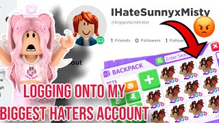 I Logged Into MY BIGGEST HATERS ACCOUNT AND Found Out A *SHOCKING* Secret.....