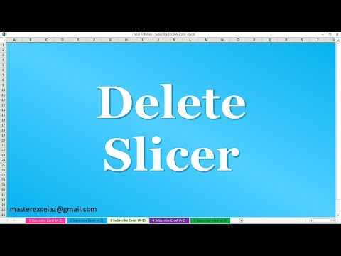 How to Delete Slicer in MS Excel 2016