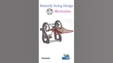 Butterfly Swing Design Mechanism #3d #art #machine #solidworks #cad #shorts #animation #trending