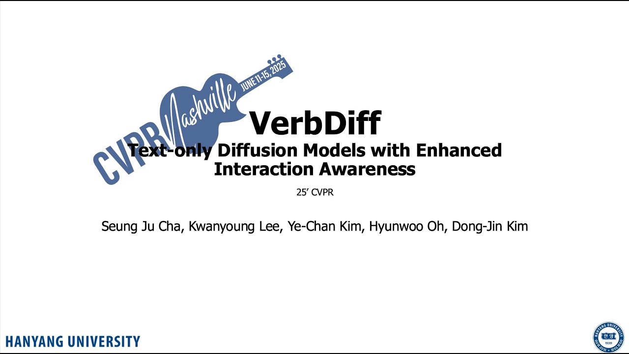 VerbDiff : Text-only Diffusion Models with Enhanced Interaction Awareness